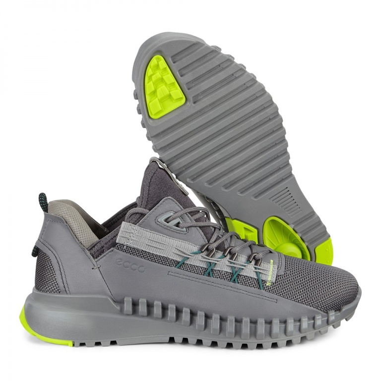 ECCO Sneaker Zipflex M Low Lea/Tex (Premium-Leder) titaniumgrau